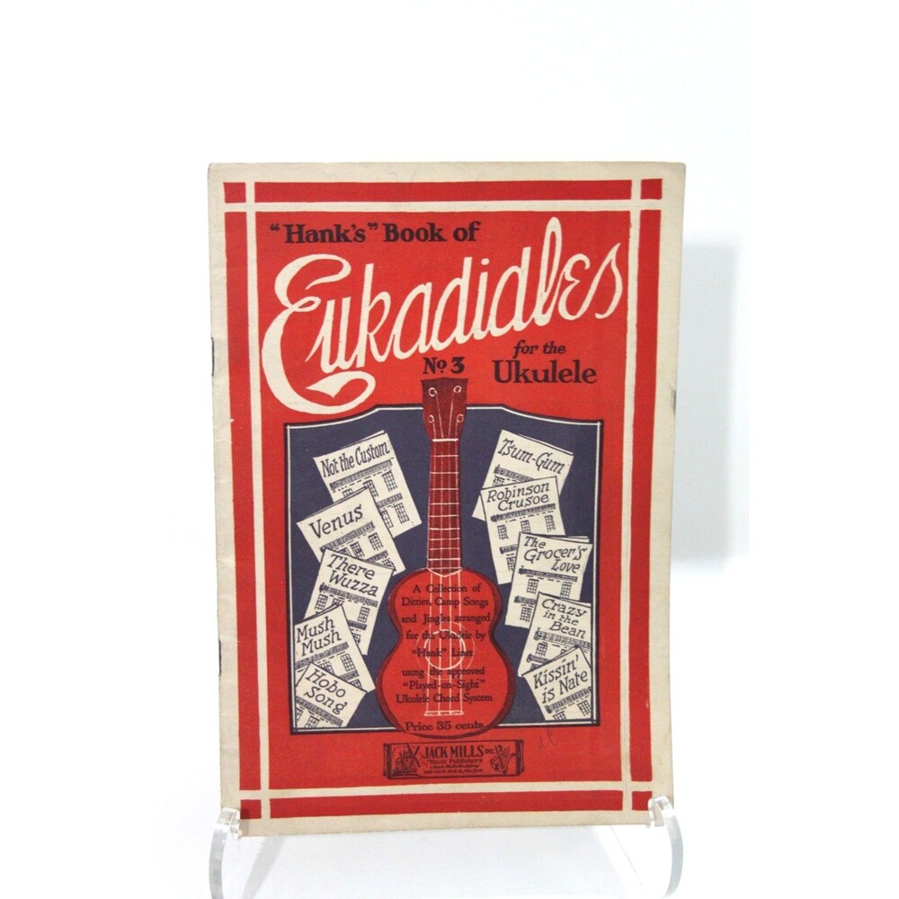 Hank's Book Eukadidles Ukulele No 1 Vintage Songbook 1923 Zeppelin Graphic Linet
